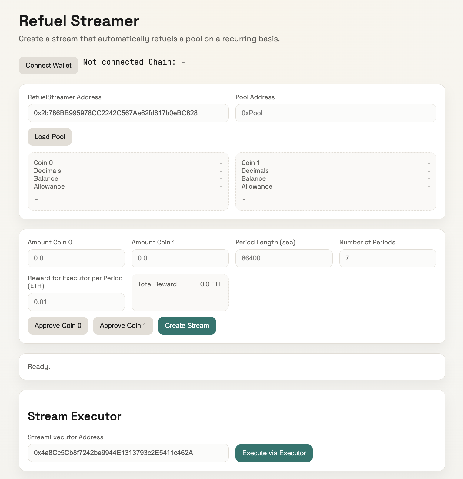 Donation Streamer UI overview