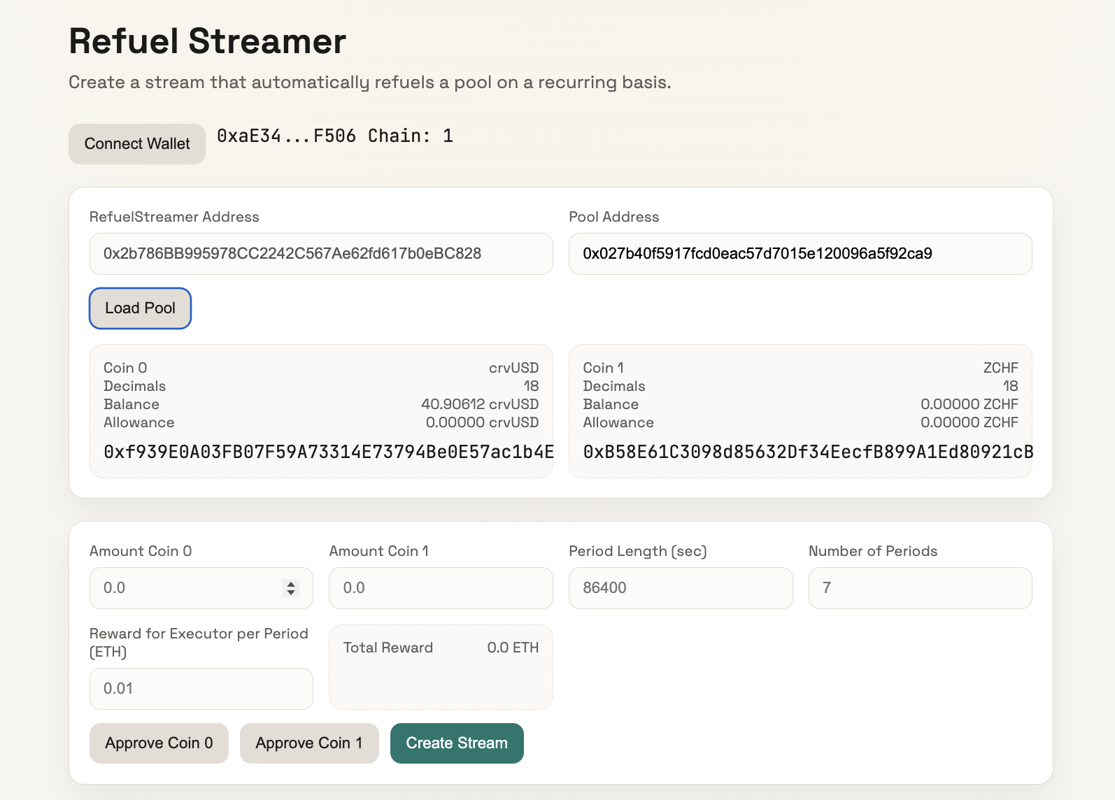 Donation Streamer UI with filled values