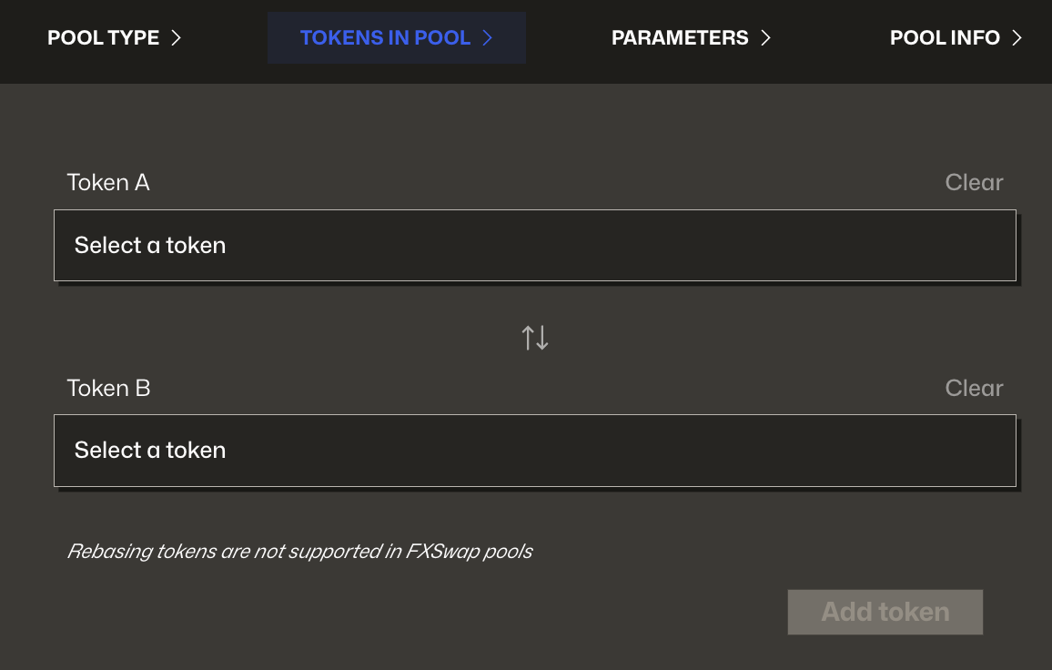 Tokens in Pool